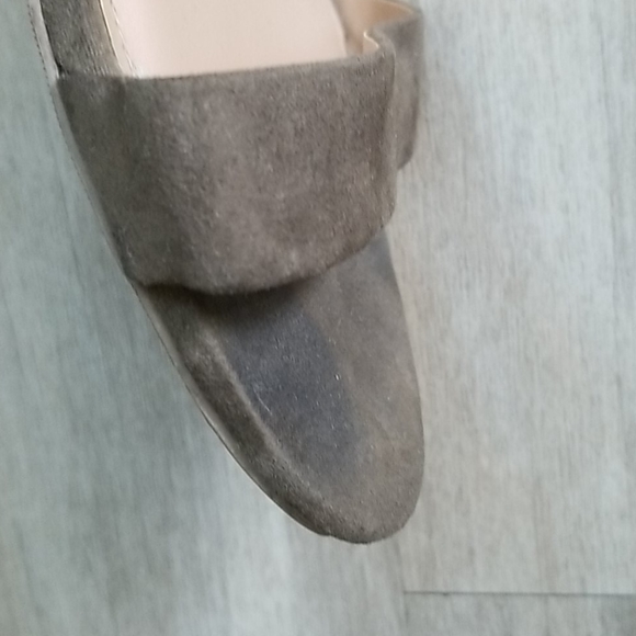Merona Ankle Brace Khaki Suede Open Toe Heels Sandals Size 8.5 - Picture 12 of 12